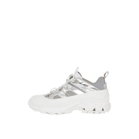 Sneakers Arthur en cuir métallisé nylon et mesh - Silver