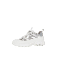 Sneakers Arthur en cuir métallisé nylon et mesh - Silver