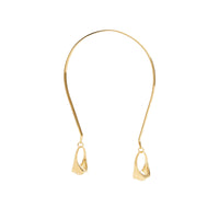 Serre-tête plaqué or avec bagues - Light Gold & Crystal