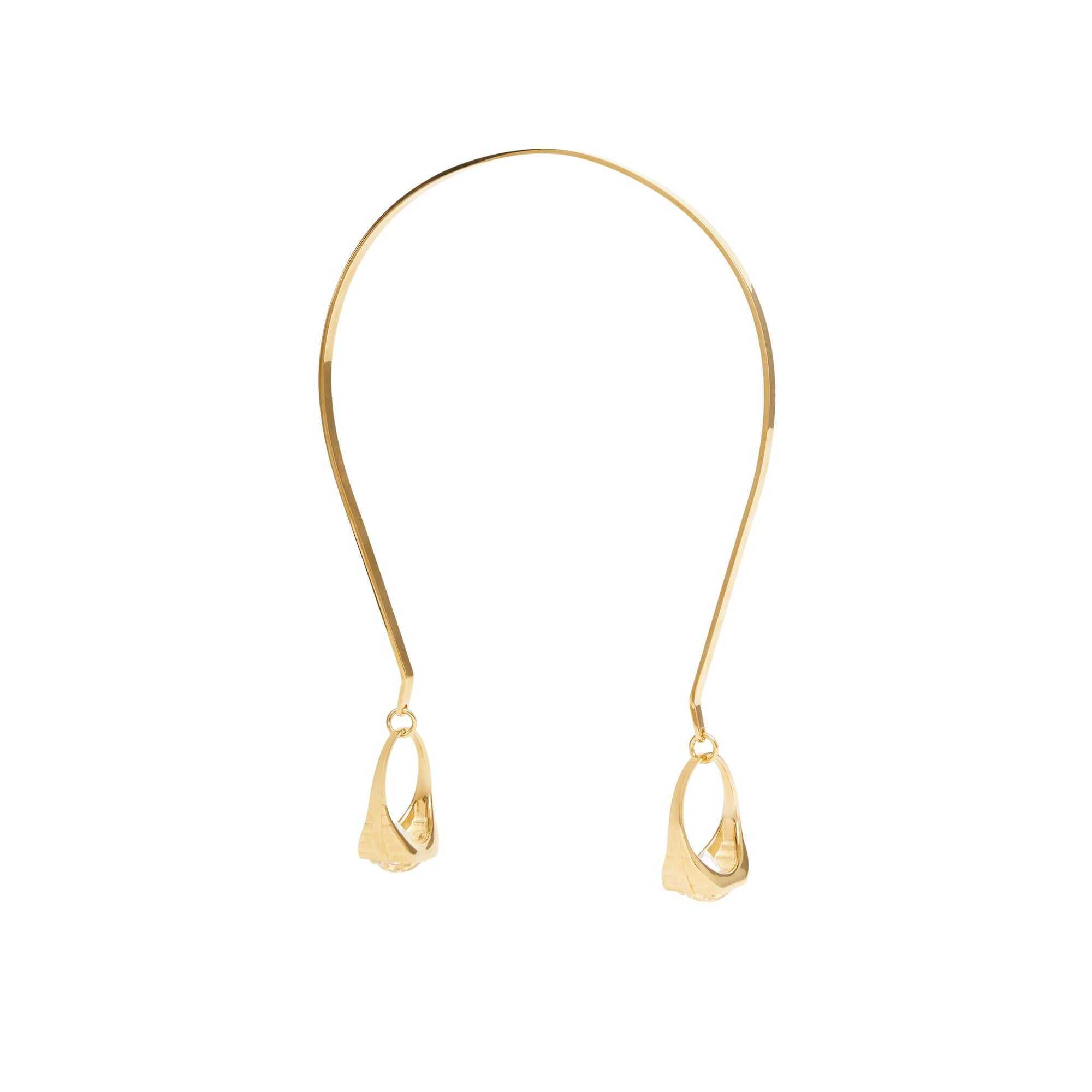 Serre-tête plaqué or avec bagues - Light Gold & Crystal