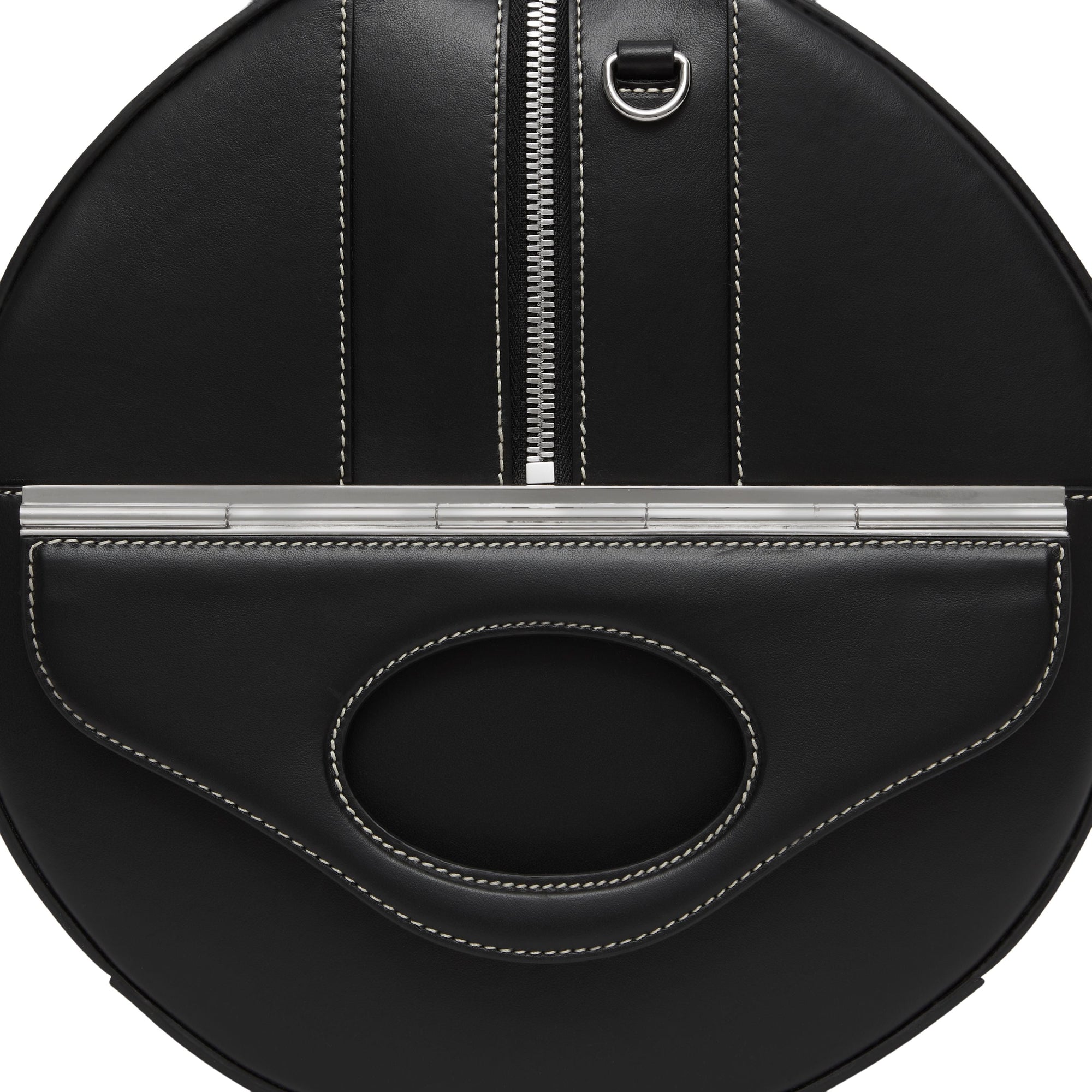 Grand sac The Barrel en cuir check - Dark Birch Brown