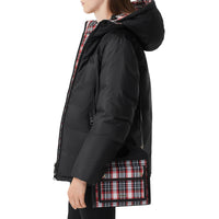 Mini sac Pocket en nylon tartan et cuir - Bright Red