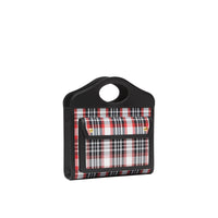 Mini sac Pocket en nylon tartan et cuir - Bright Red