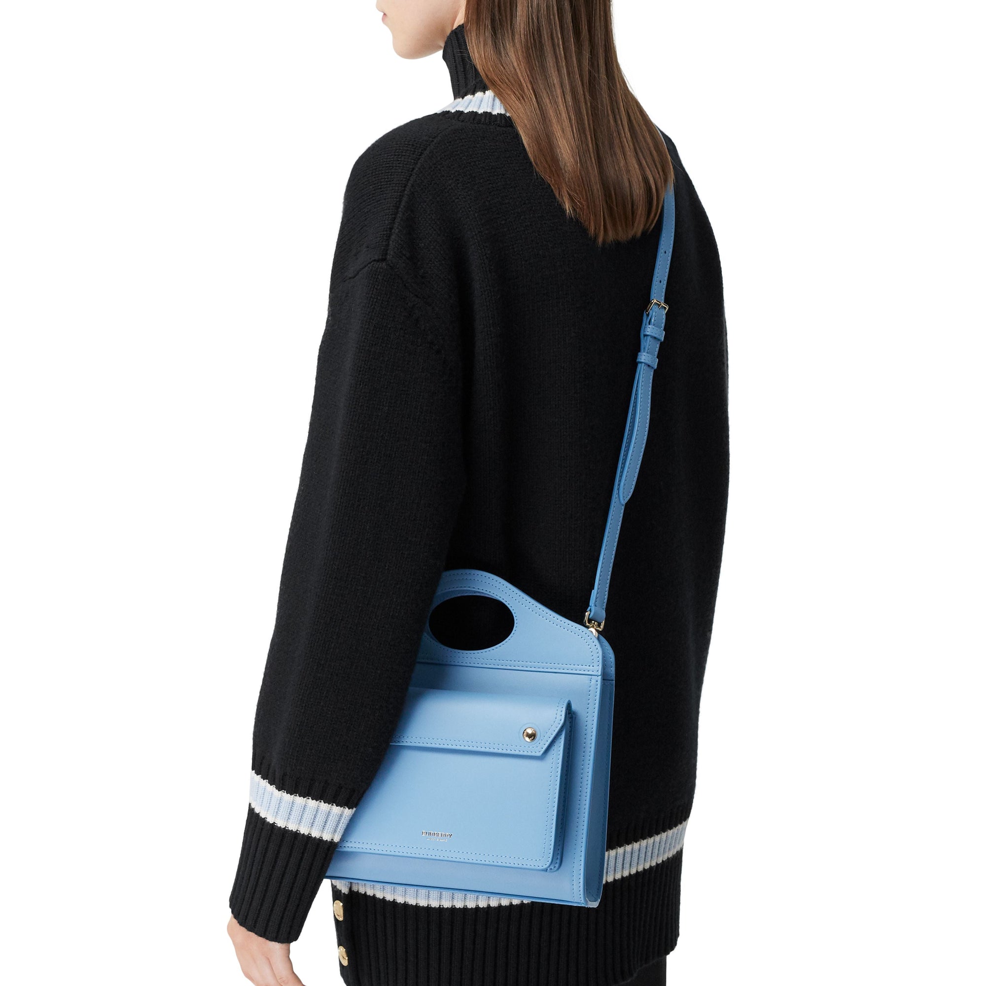 Mini sac Pocket en cuir - Blue Topaz