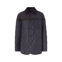 Veste de campagne matelassée en toile de nylon - Navy