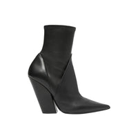 Bottines à panneaux en cuir d'agneau - Black
