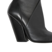 Bottines à panneaux en cuir d'agneau - Black
