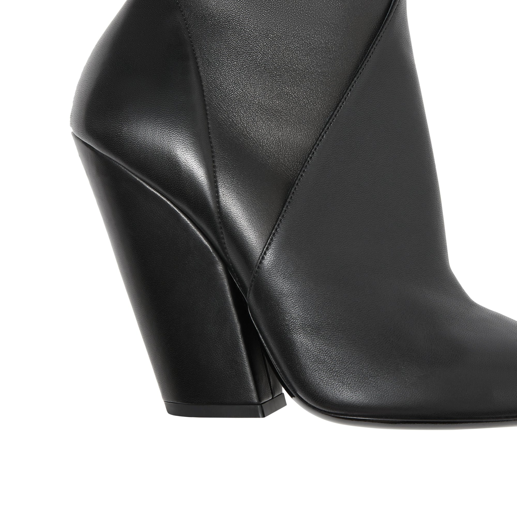 Bottines à panneaux en cuir d'agneau - Black