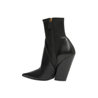 Bottines à panneaux en cuir d'agneau - Black