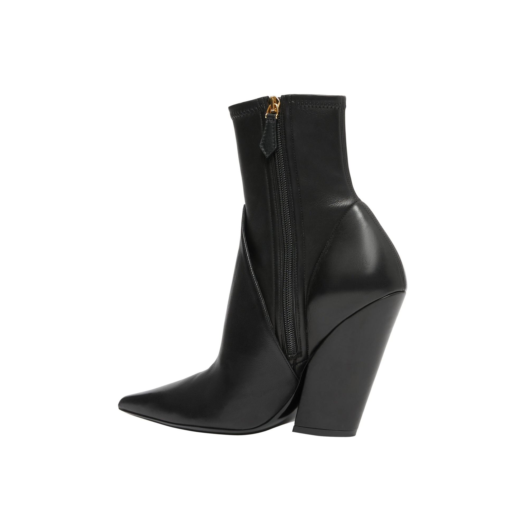 Bottines à panneaux en cuir d'agneau - Black