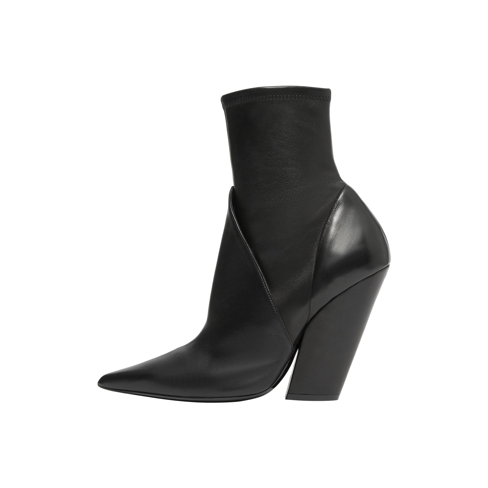 Bottines à panneaux en cuir d'agneau - Black