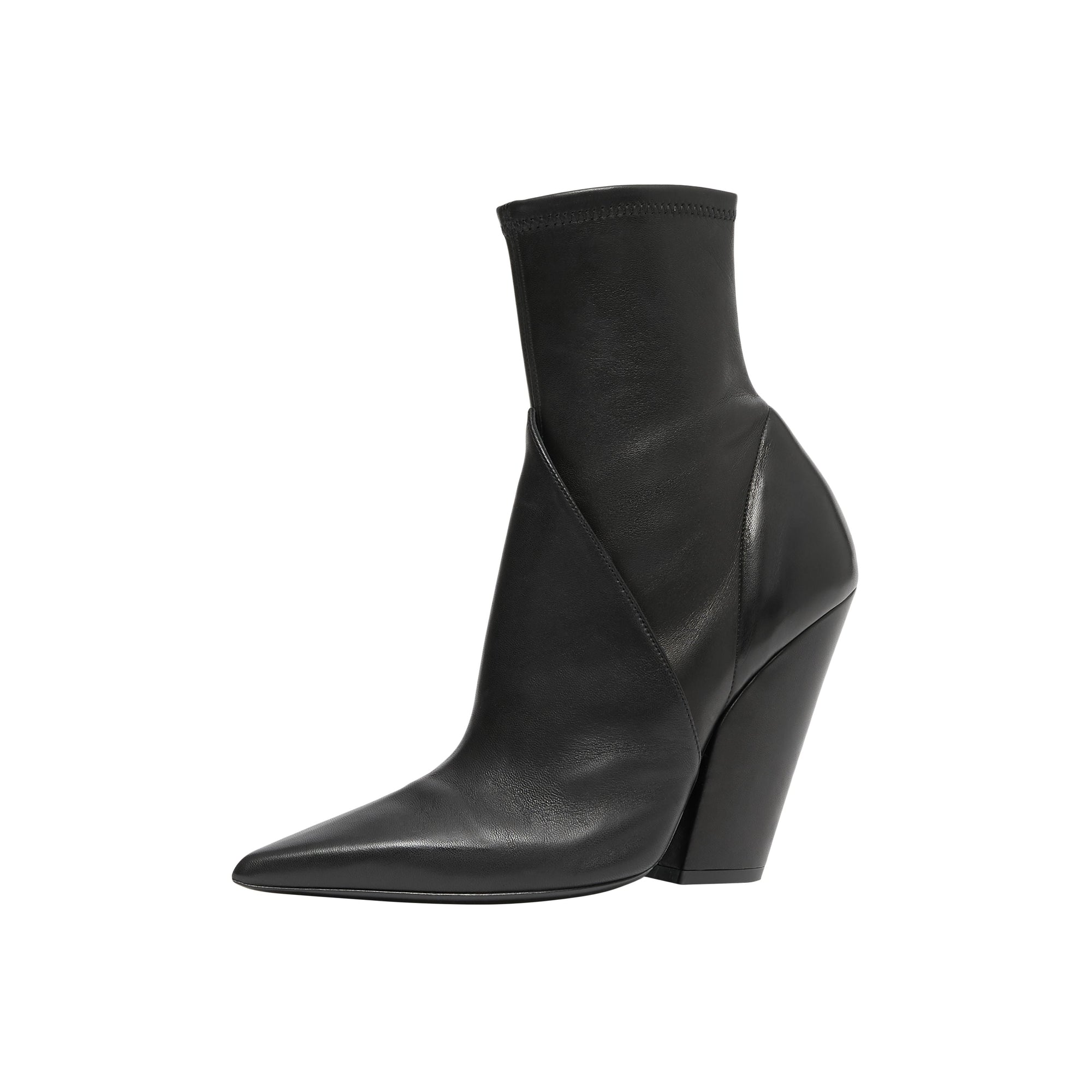 Bottines à panneaux en cuir d'agneau - Black