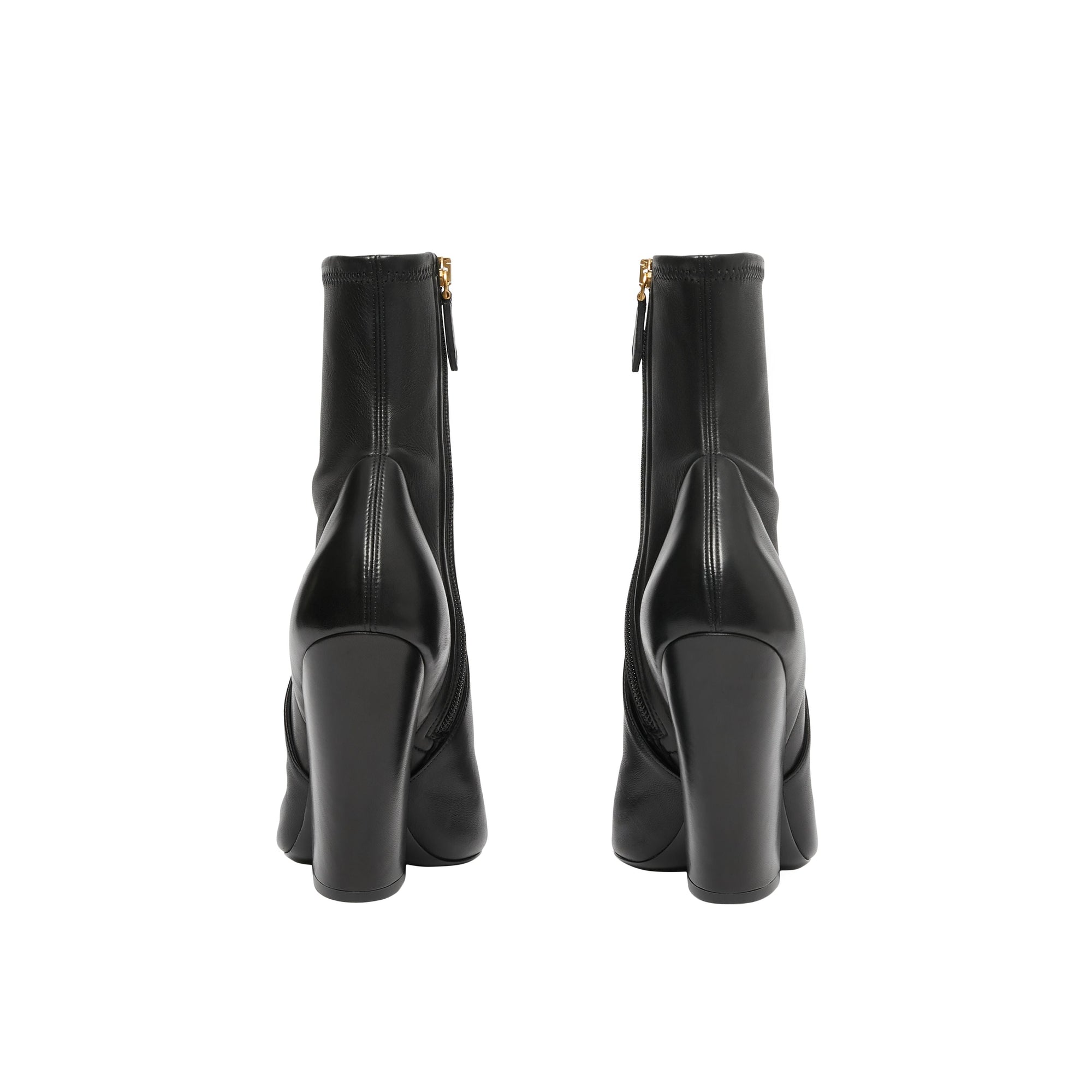 Bottines à panneaux en cuir d'agneau - Black
