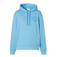 Hoodie oversize en coton avec logo - Blue Topaz