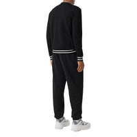 Pull en laine technique avec logo - Black