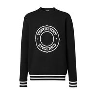 Pull en laine technique avec logo - Black