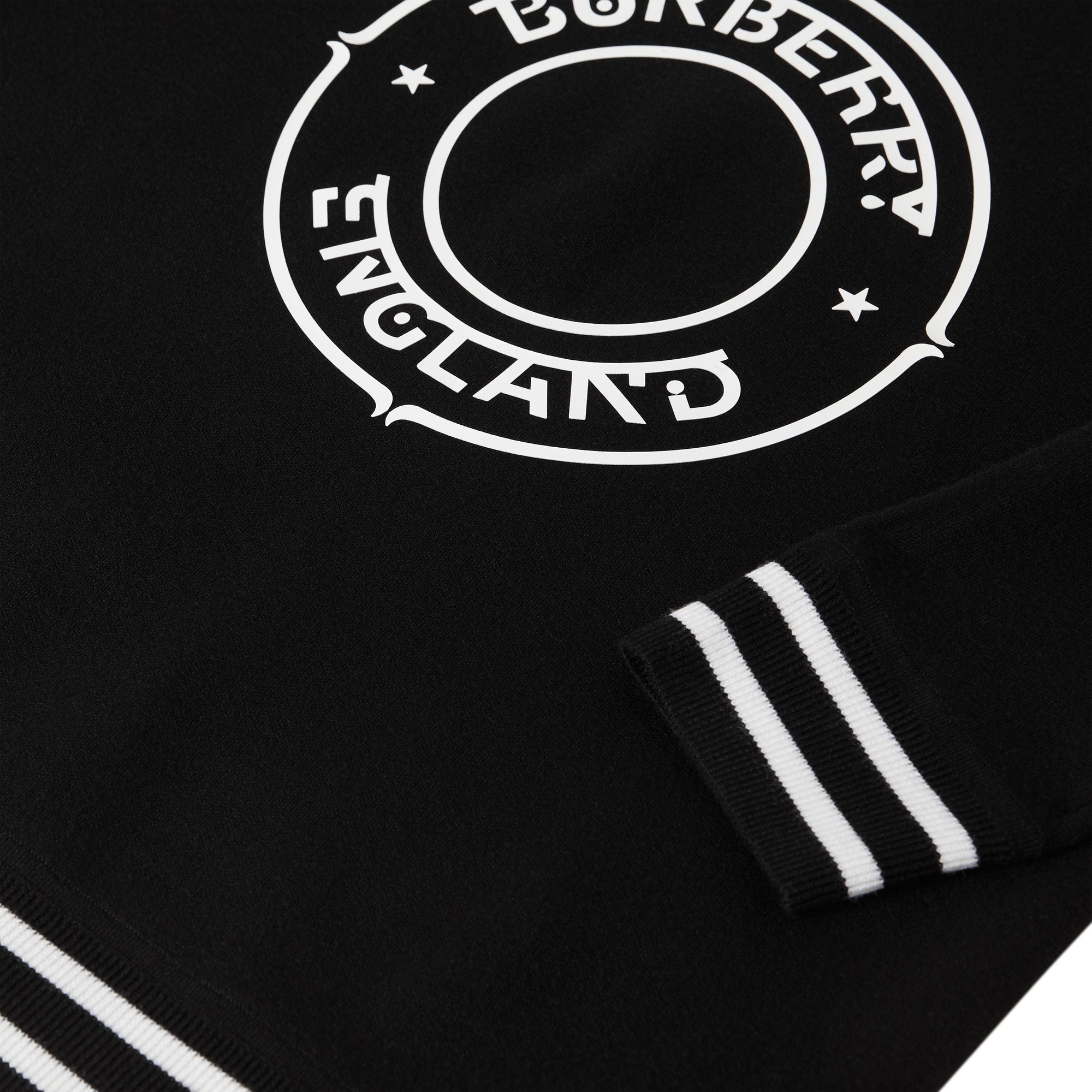 Pull en laine technique avec logo - Black