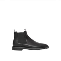 Bottines Chelsea en cuir avec logo - Black
