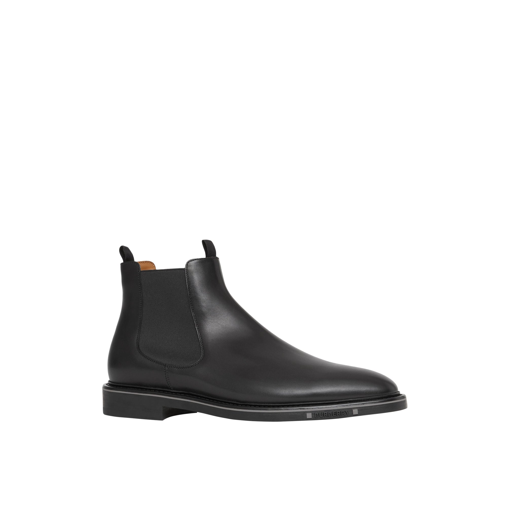 Bottines Chelsea en cuir avec logo - Black