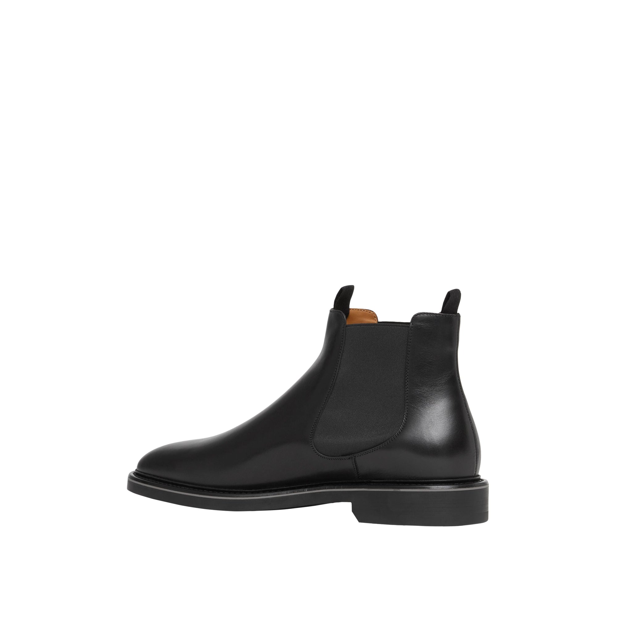 Bottines Chelsea en cuir avec logo - Black