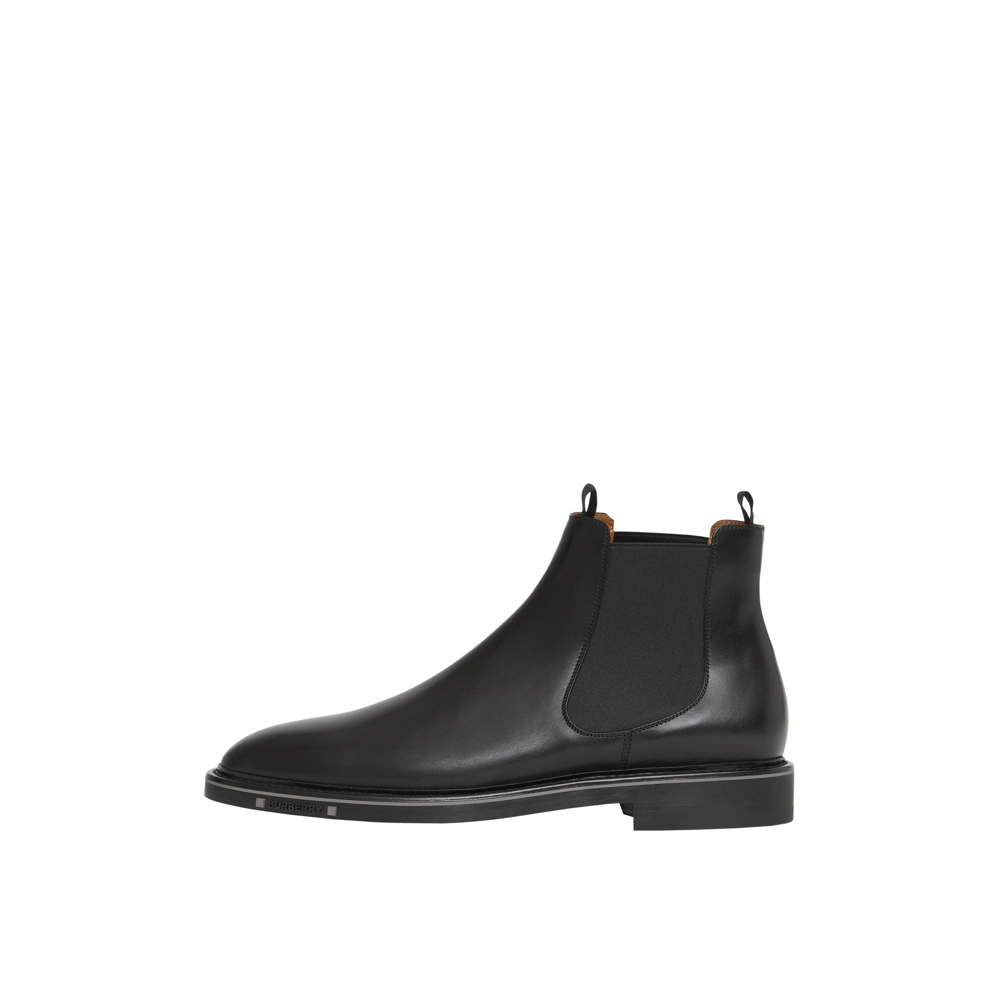 Bottines Chelsea en cuir avec logo - Black