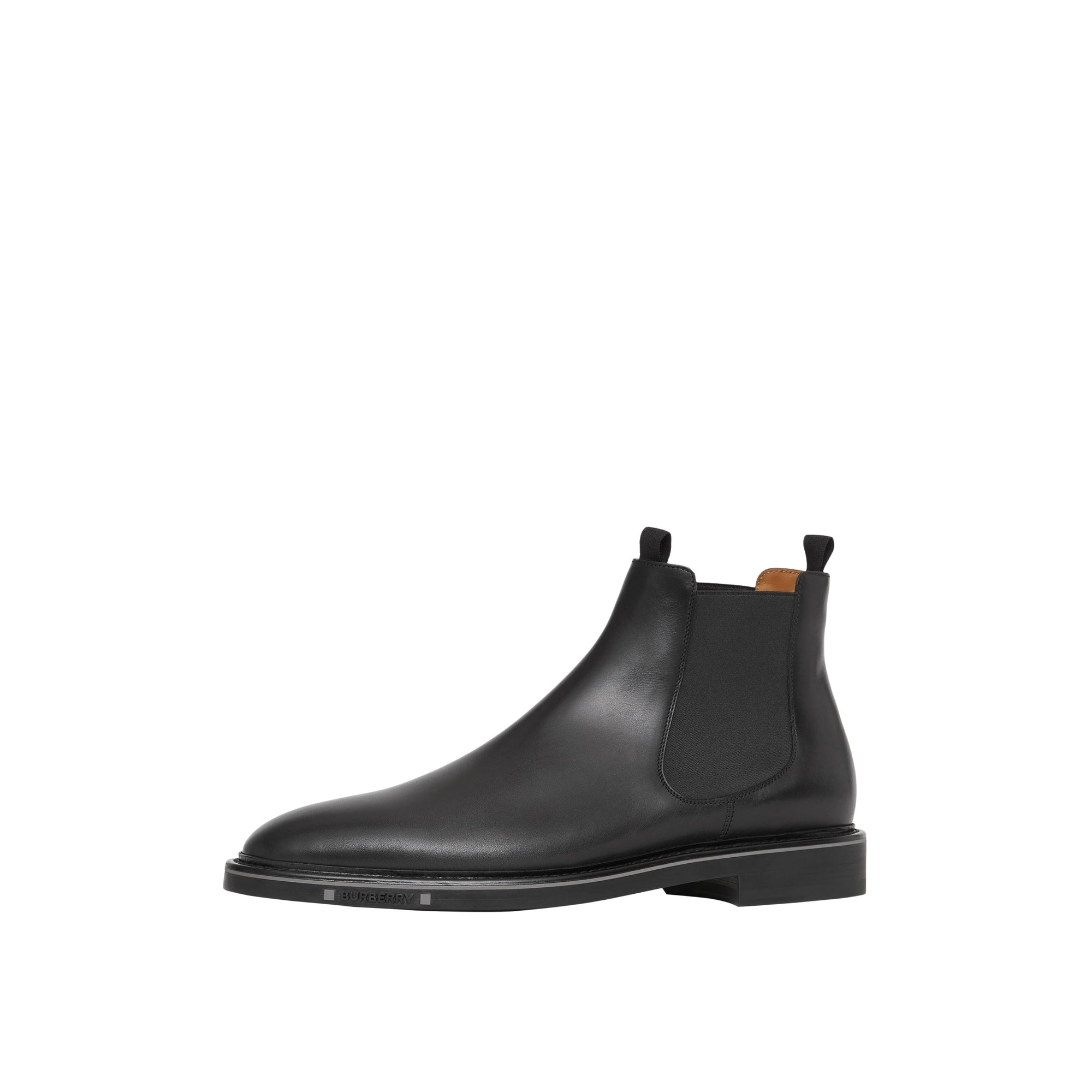Bottines Chelsea en cuir avec logo - Black