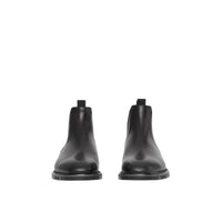 Bottines Chelsea en cuir avec logo - Black