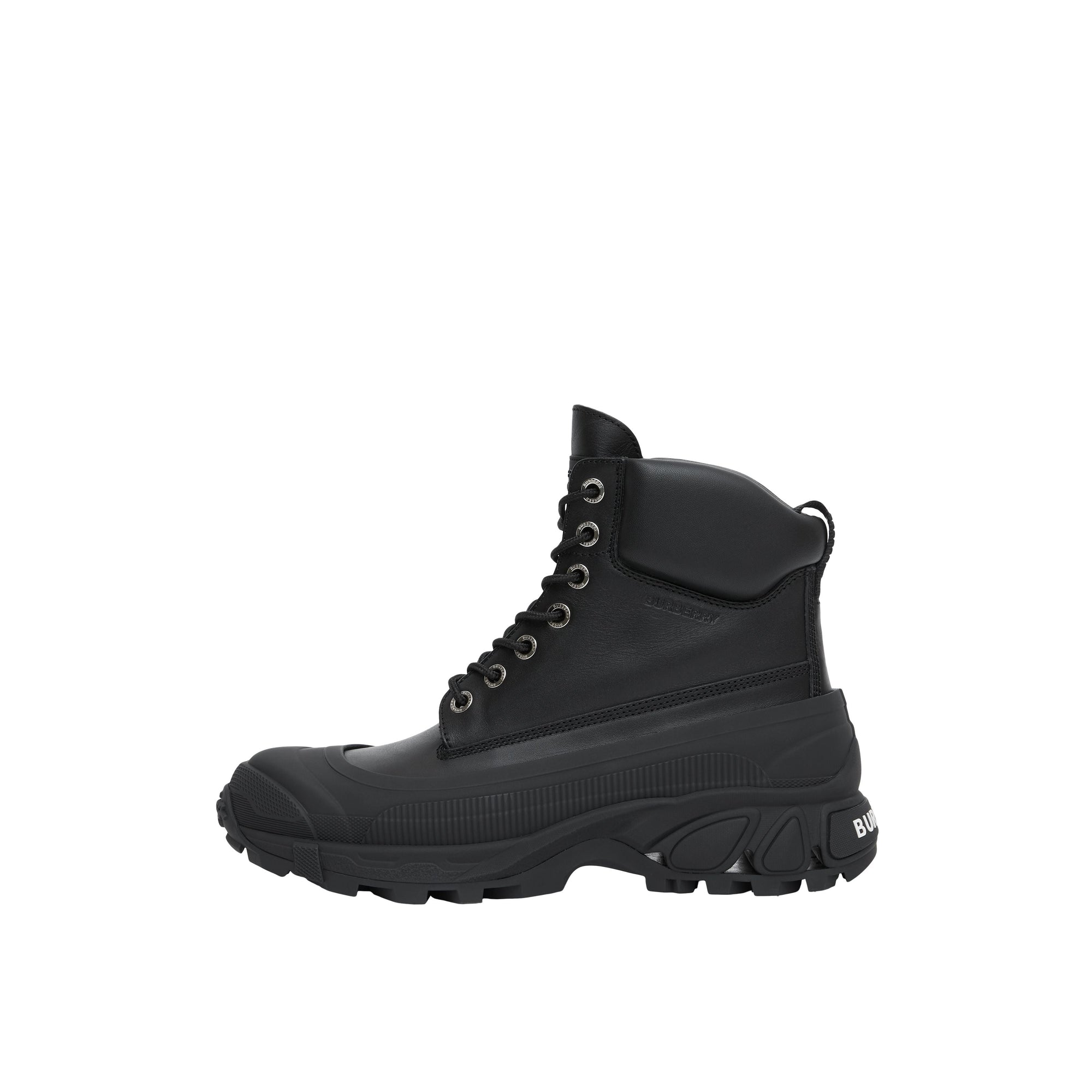 Bottines en cuir - Black & Archive Beige