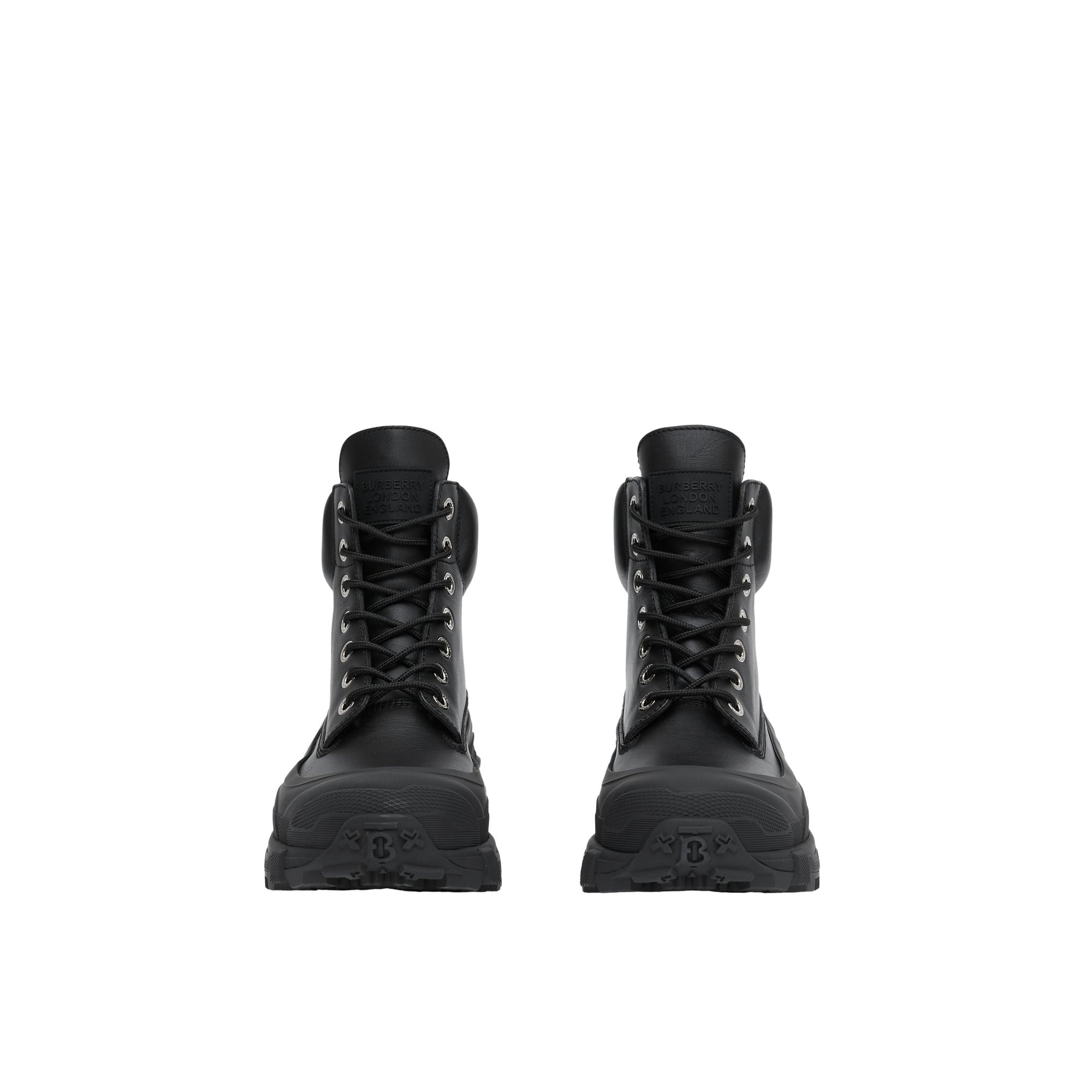 Bottines en cuir - Black & Archive Beige