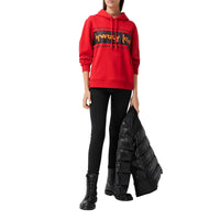 Sweat-shirt à capuche oversize en coton avec slogan - Bright Red