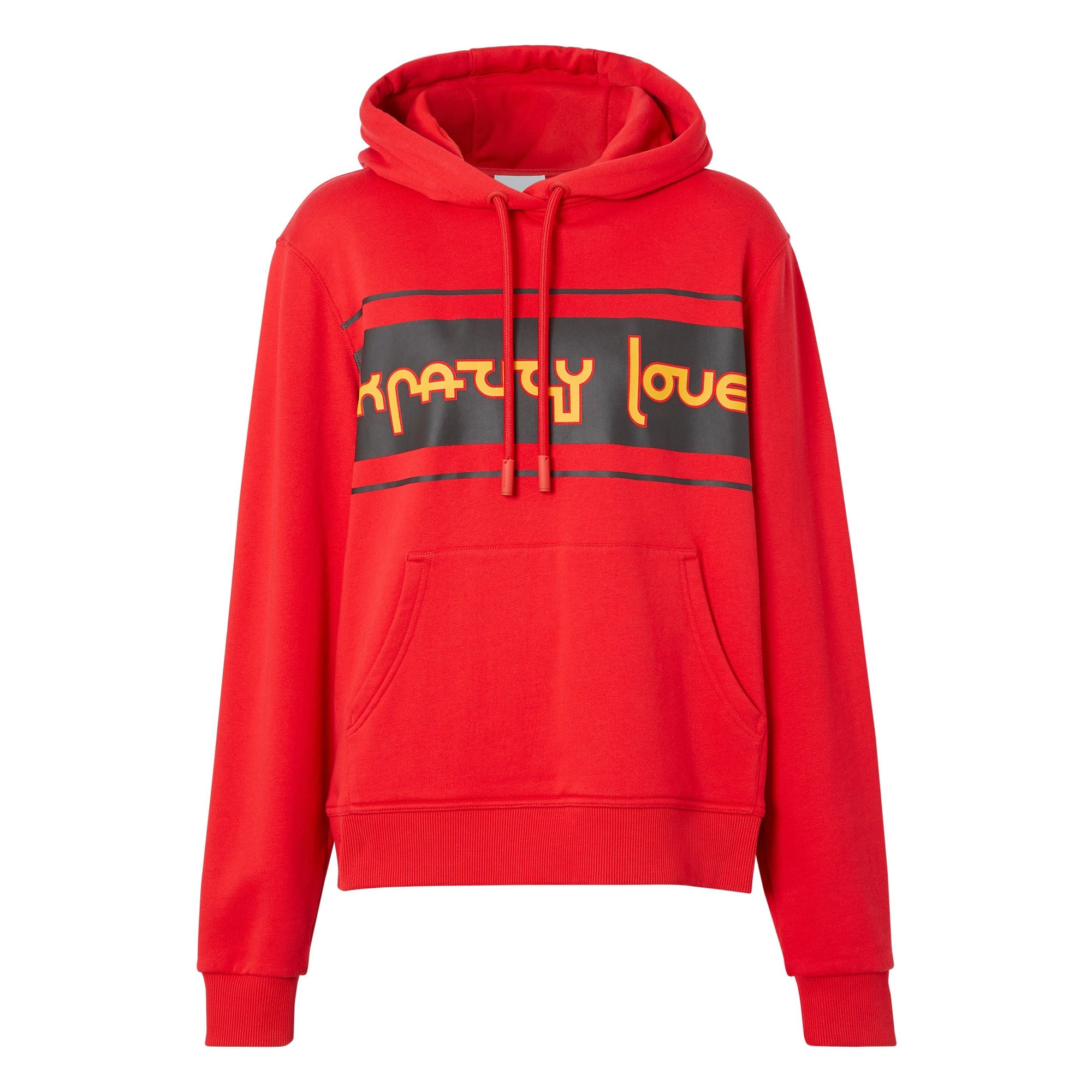 Sweat-shirt à capuche oversize en coton avec slogan - Bright Red