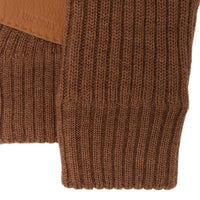 Gants en laine mérinos et cuir de cerf doublés de cachemire - Camel