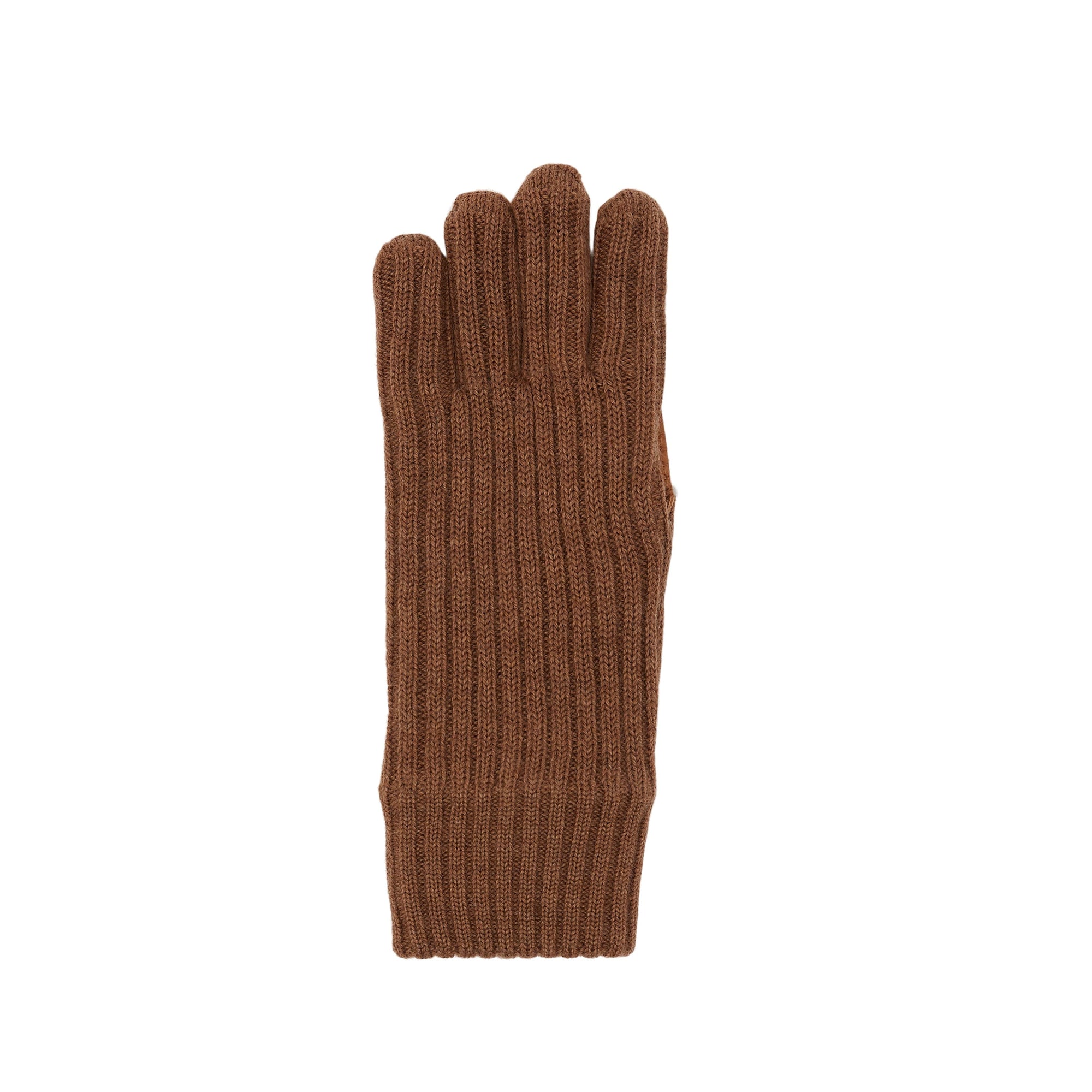 Gants en laine mérinos et cuir de cerf doublés de cachemire - Camel