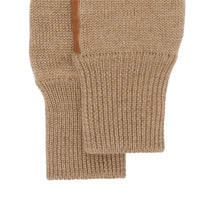 Gants en laine mérinos et cuir d'agneau doublés de cachemire - Bronze