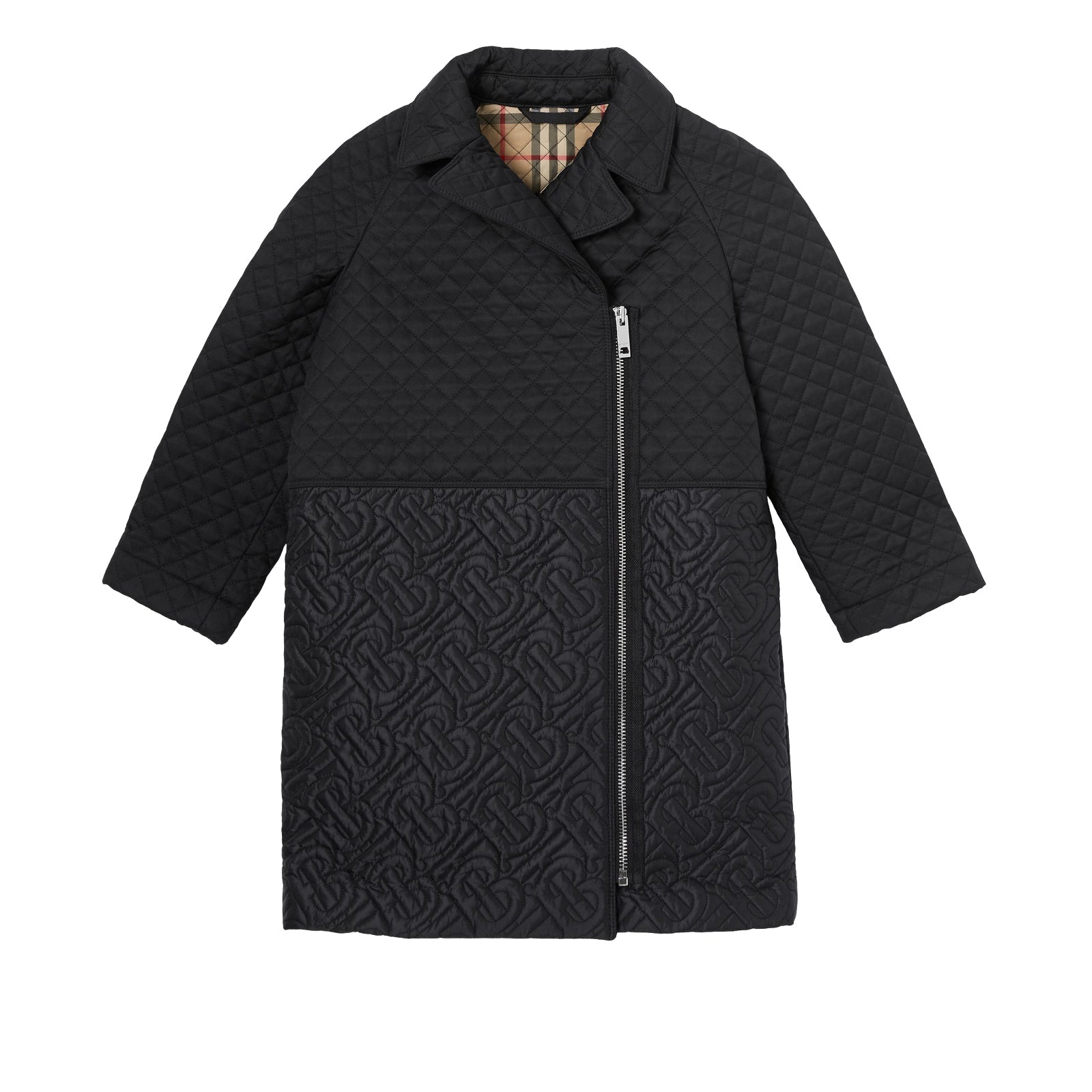 Manteau en polyester recyclé matelassé Monogram - Black