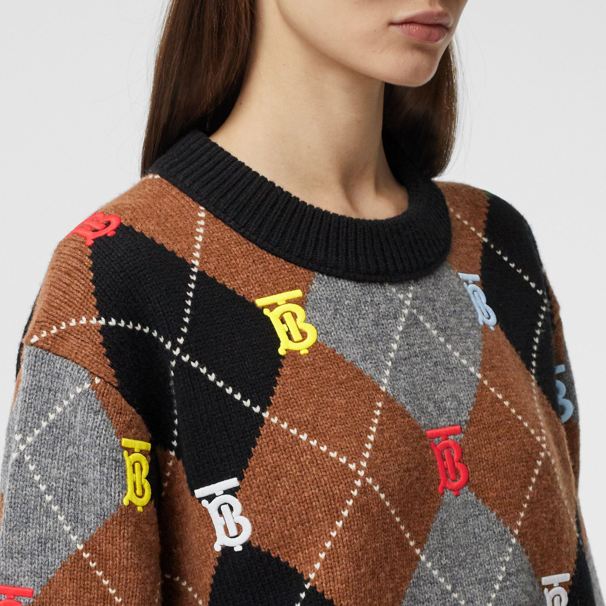 Pull en laine et cachemire Monogram Unisexe - Black