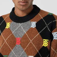 Pull en laine et cachemire Monogram Unisexe - Black