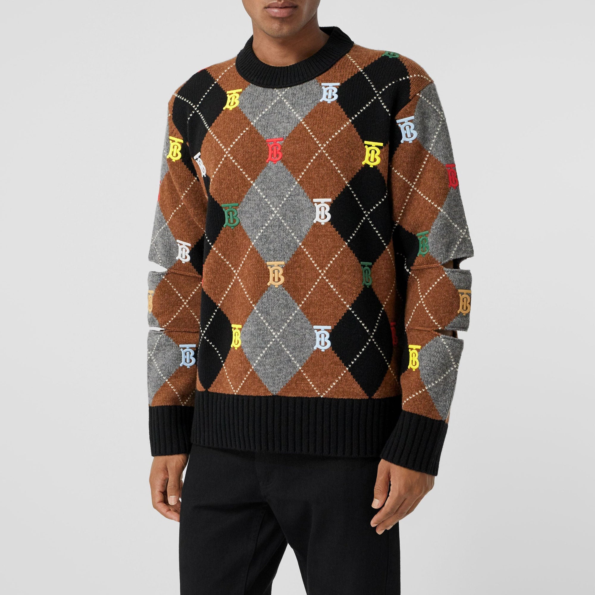 Pull en laine et cachemire Monogram Unisexe - Black