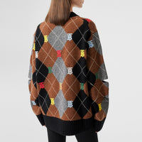 Pull en laine et cachemire Monogram Unisexe - Black