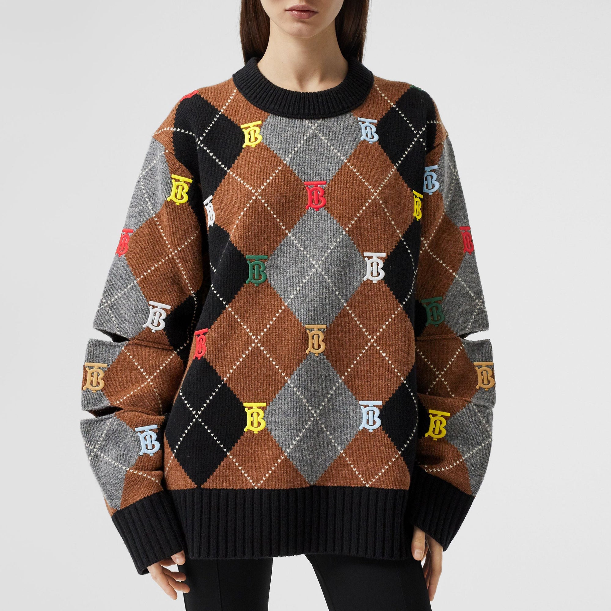 Pull en laine et cachemire Monogram Unisexe - Black