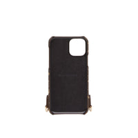 Coque pour iPhone 11 Pro rayée Monogram avec lanière - Bridle Brown