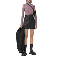 Haut à capuche en jersey stretch check pied-de-poule - Bright Red