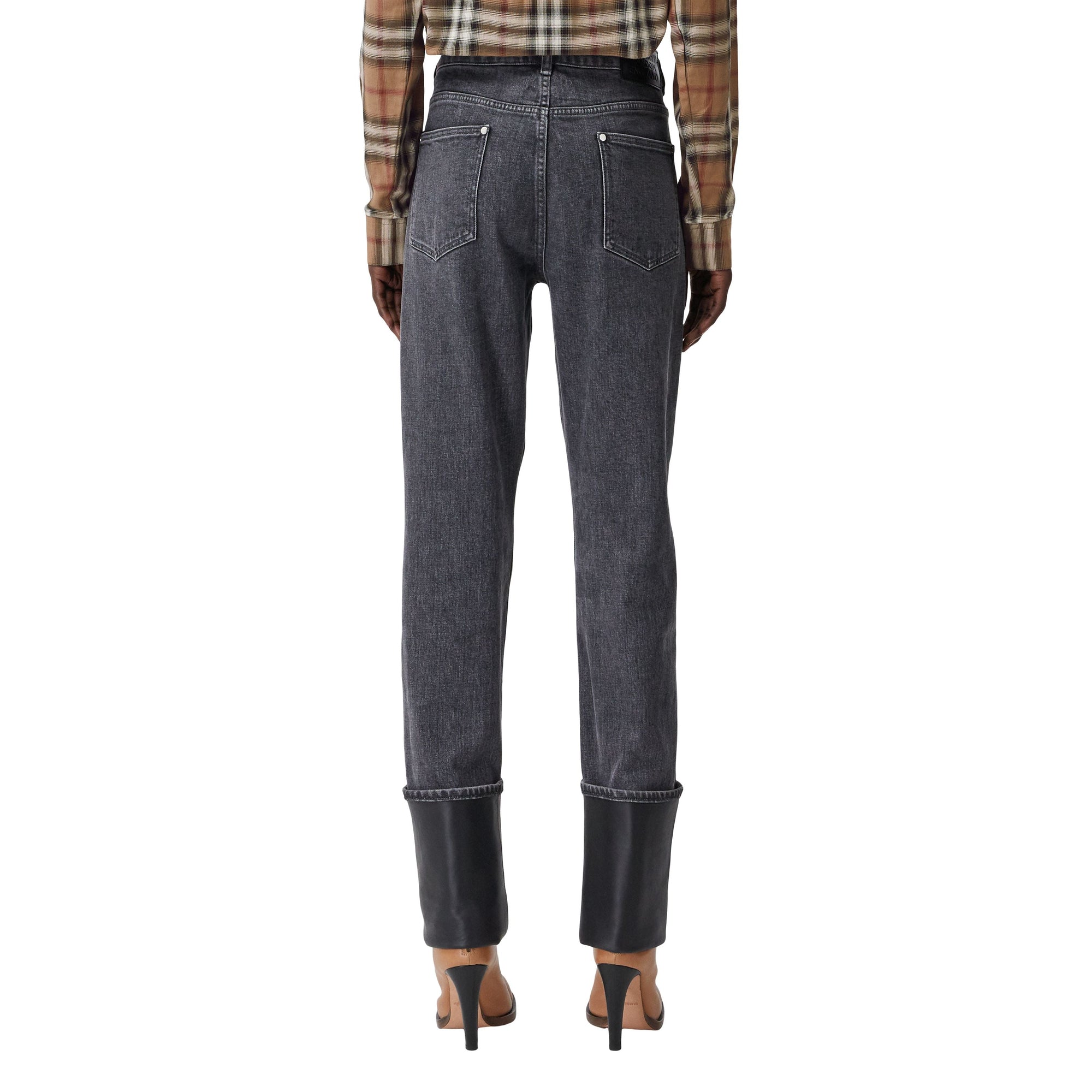 Chemise oversize en sergé de coton check ombré - Birch Brown