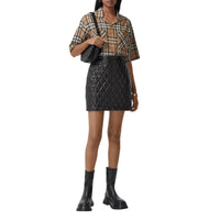 Chemise de bowling en sergé de coton check ombré - Birch Brown