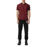 Polo en piqué de coton Monogram - Garnet