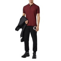 Polo en piqué de coton Monogram - Garnet