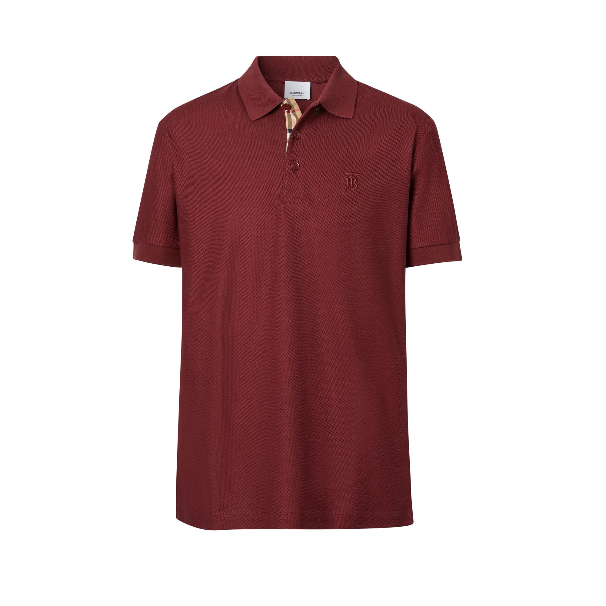 Polo en piqué de coton Monogram - Garnet