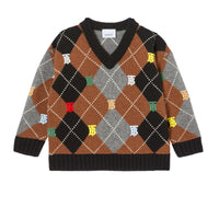 Pull en laine et cachemire Monogram - Black