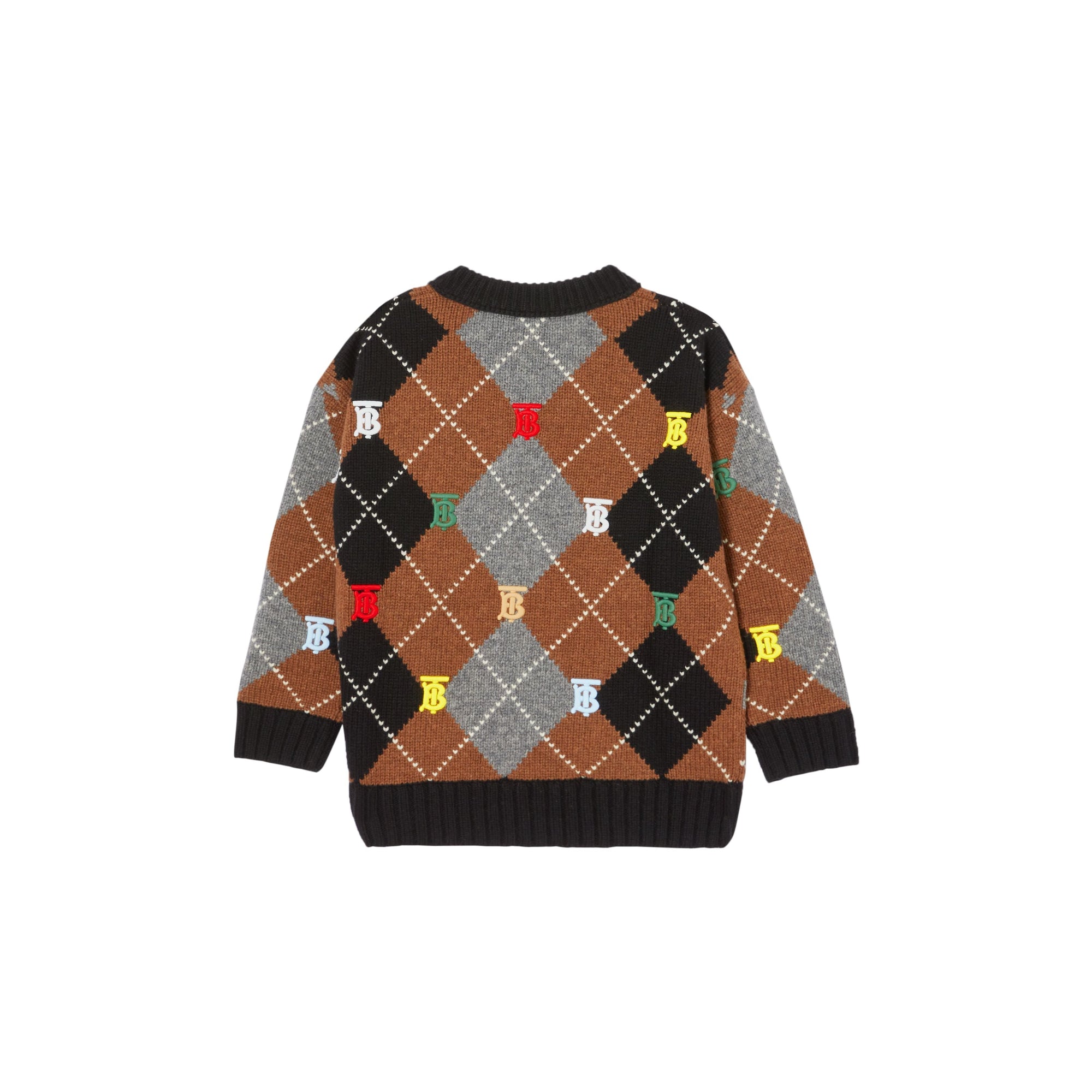 Pull en laine et cachemire Monogram - Black