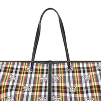 Cabas de plage extra-large en nylon check Monogram - Black